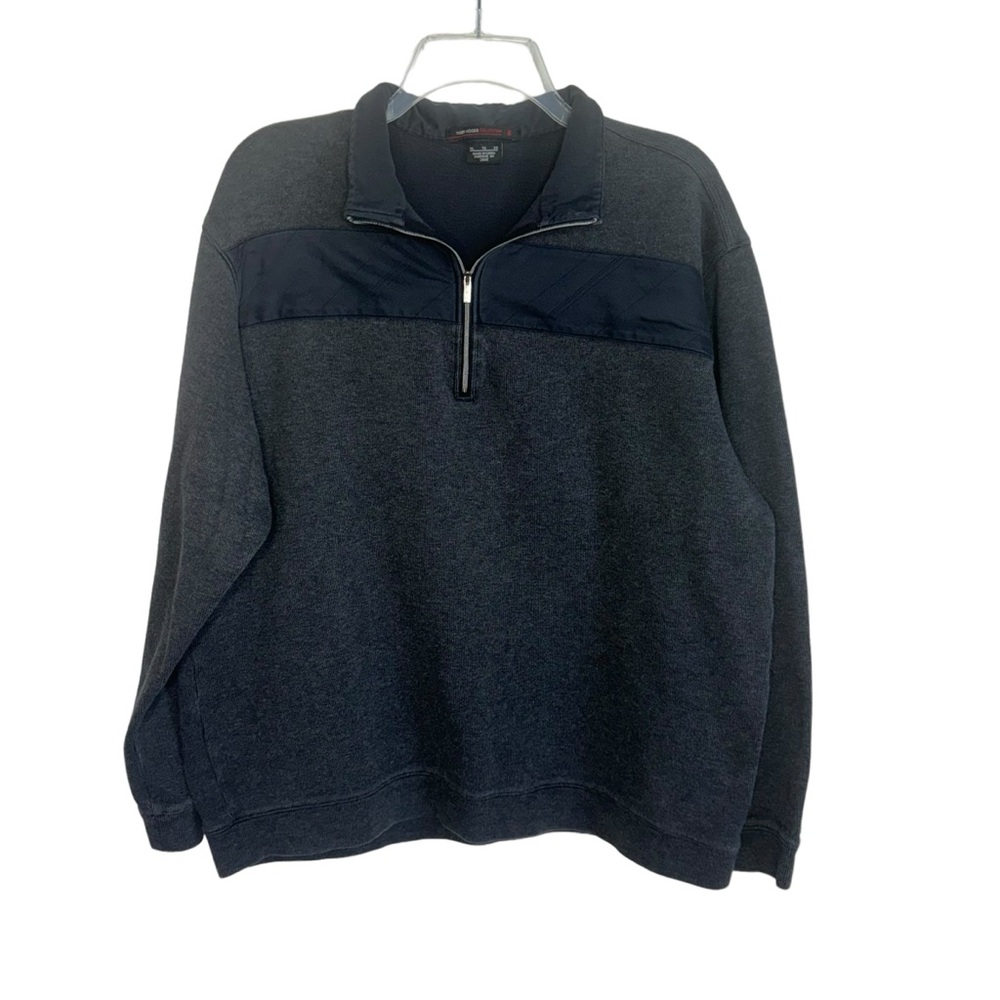 Tiger Woods Collection Men's XL Sweater Gray Golf Knit 1/4 Zip Pullover